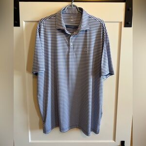 Rhoback Striped Polo - XXL - Purple/Blue
